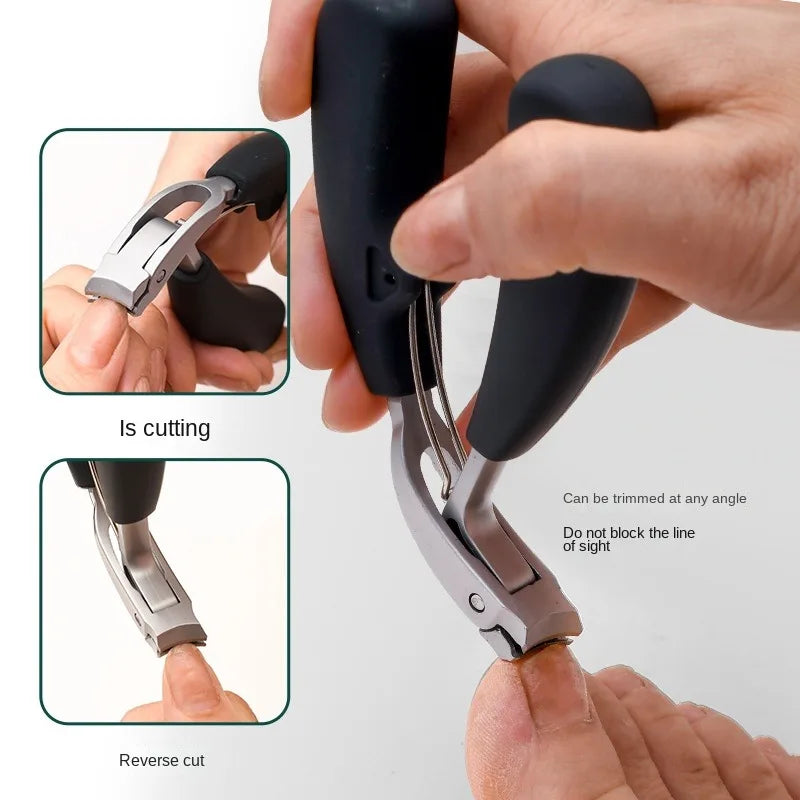 Curved Nail Clippers – Large Opening, Anti-Splash Storage Nail Clippers Qme
