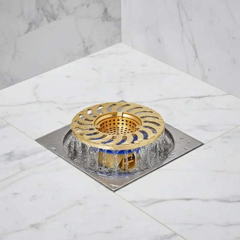 All-Copper Floor Drain Shower Stopper – Odor Barrier Floor Drain Stopper Qme