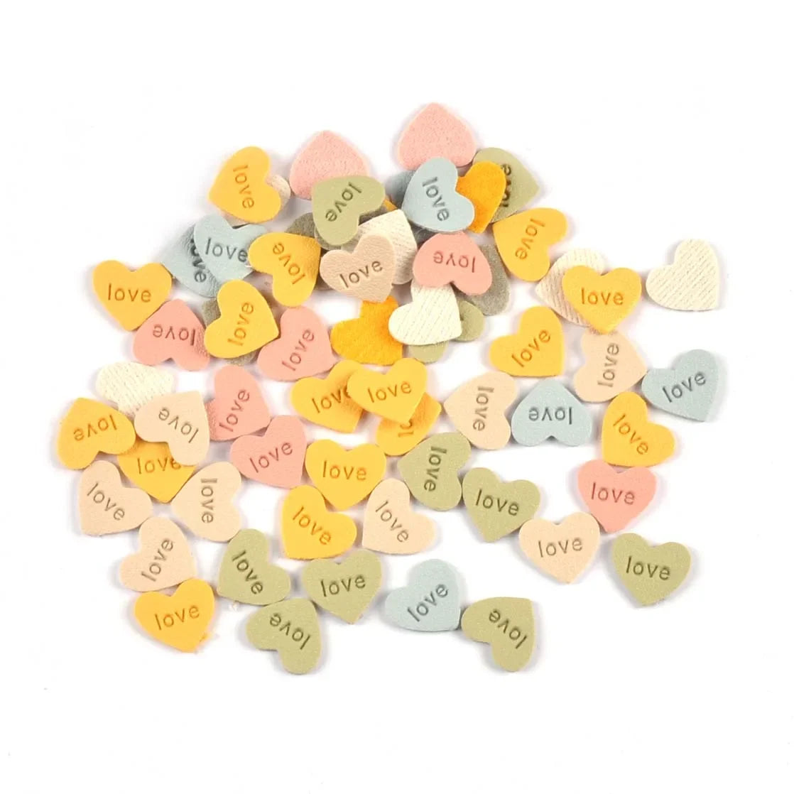 Multicolor Heart Embossed Leather Sewing Labels – 14 Pack Sewing Labels Qme