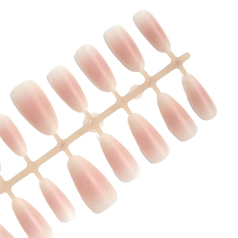 30Pcs Blush Press-On Nails – Removable False Nail Tips Set Press-On Nail Set Qst