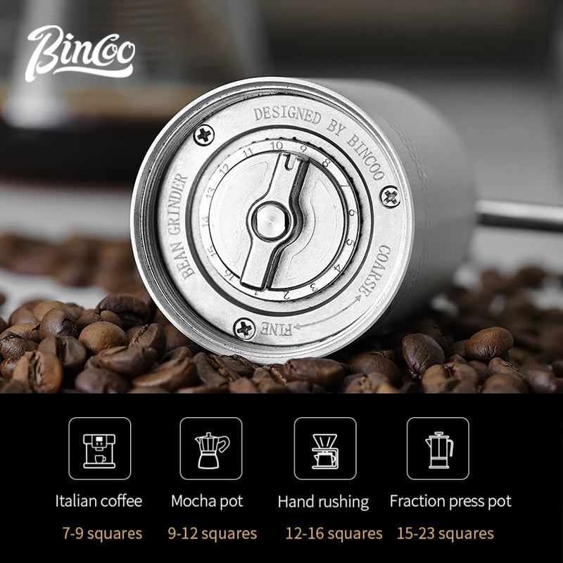 BINCOO SM15 Manual Coffee Grinder – Adjustable Burr Mill Manual Coffee Grinder Qst