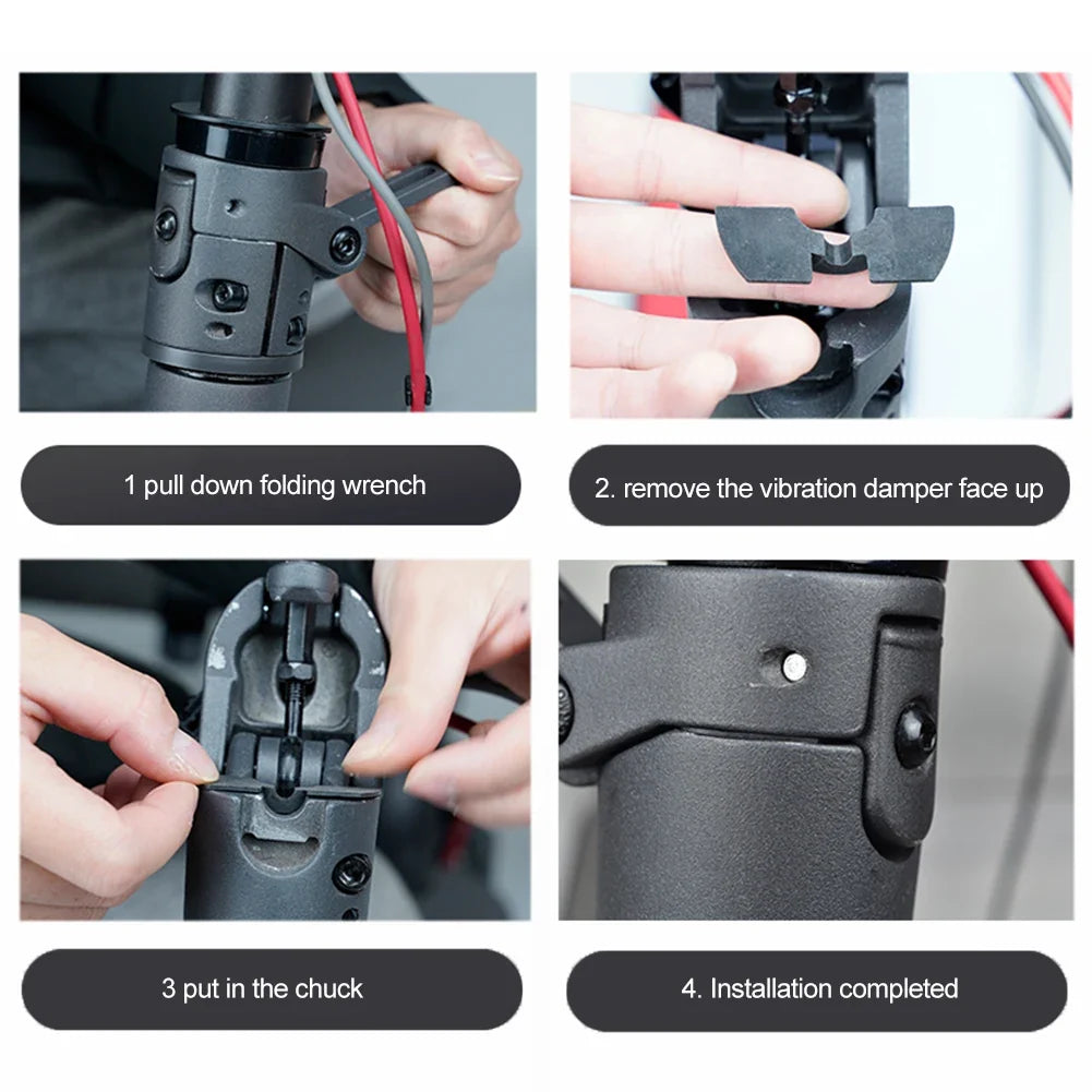 Electric Scooter Front Fork Rubber Vibration Damper Pads 3pcs Scooter Damper Pad Qme