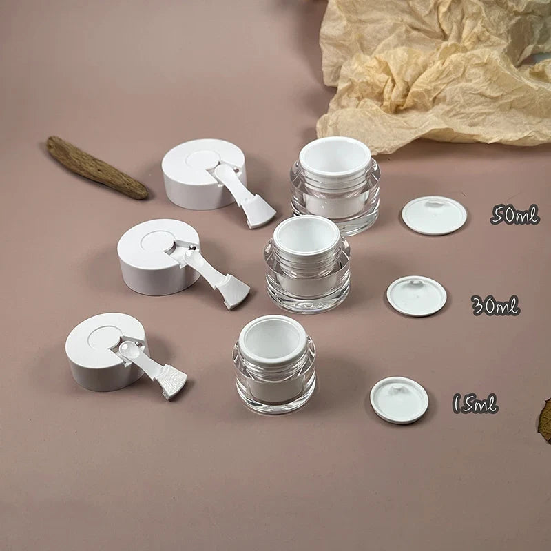 Refillable Airless Pump Lotion Bottle & Acrylic Cream Jar Cosmetic Storage Jar Qme