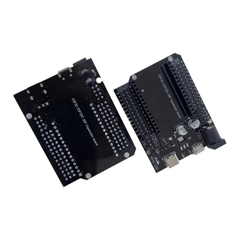 ESP32 30-Pin GPIO Expansion Board | Type-C & Micro USB GPIO Expansion Board Qme