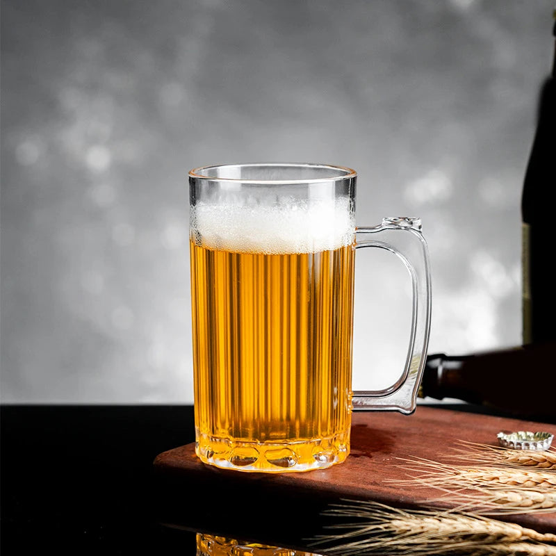 Large Acrylic Beer Mug 400ml/600ml – Clear Drop-Proof Cup Acrylic Beer Mug Qst