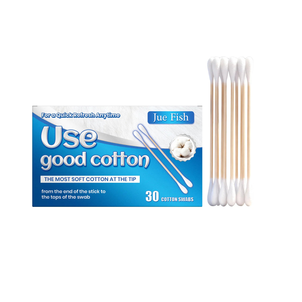 Double-Headed Multifunctional Cotton Swabs – Makeup & Ear Care Cotton Swabs Qst 30pcs boxed