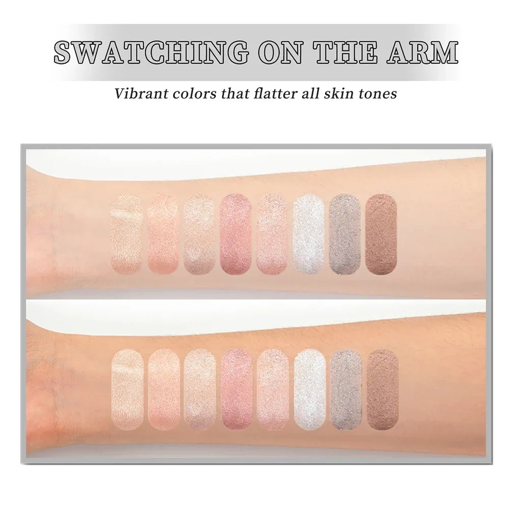 QIBEST Pearlescent Shimmer Eyeshadow Stick – Long-Lasting Glitter Eyeshadow Stick Qme