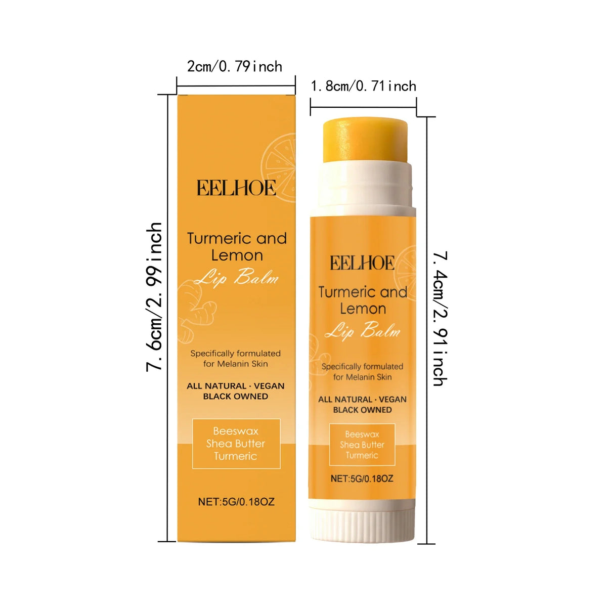 Turmeric Lemon Lip Balm – Brightening & Moisturizing | Qme Lip Balm Qme 5g Boxed