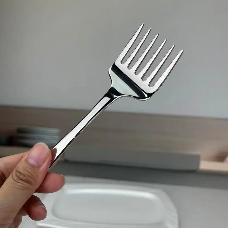 Stainless Steel 6-Tine Dessert Fork | Party Kitchen Tableware Dessert Fork Qme B