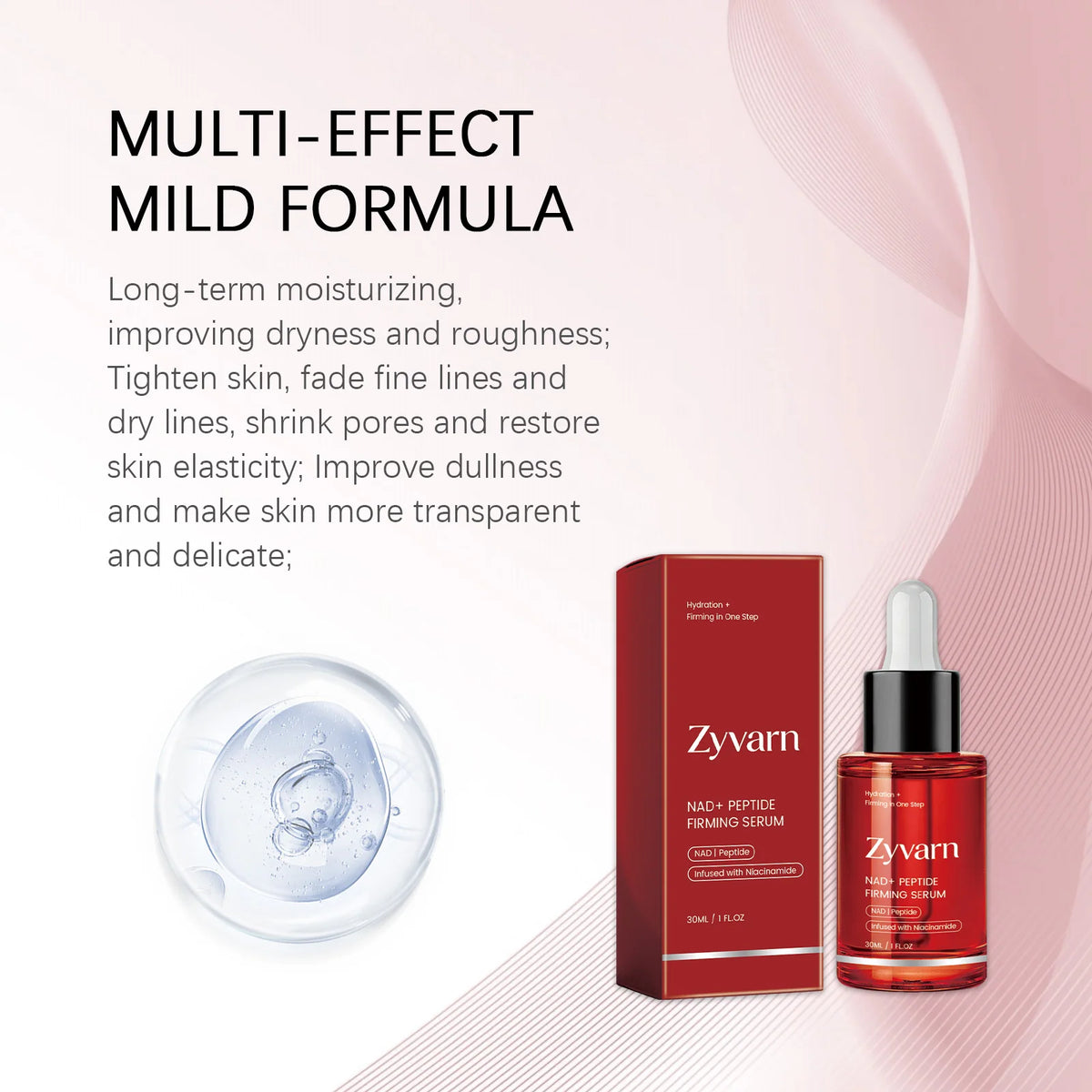 NAD+ Peptide Firming Serum – Hydrating Brightening Facial Essence Facial Serum Qst