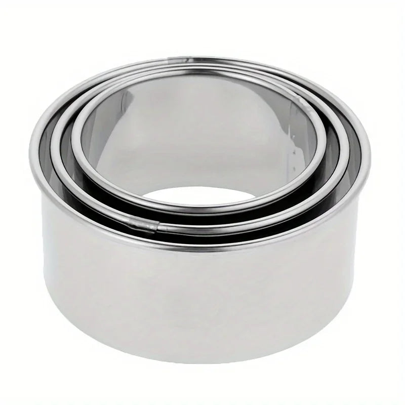 Stainless Steel Round Dumpling & Biscuit Cutter Mould Set Dough Cutter Mould Qme