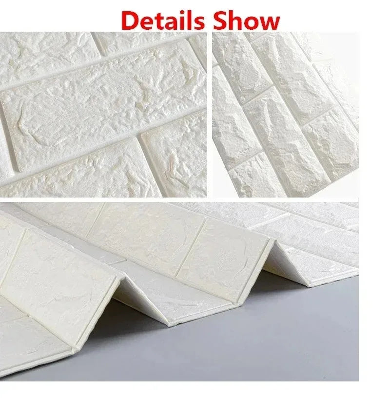 3D Faux Brick Peel & Stick Wallpaper – Waterproof 70×100cm Peel & Stick Wallpaper Qme