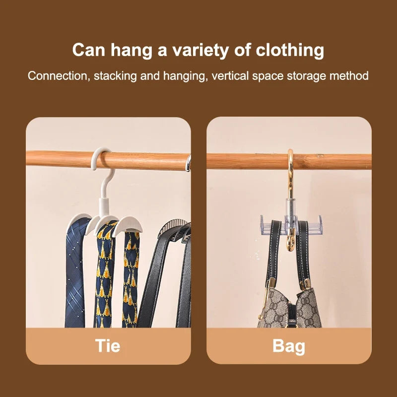 360° Rotating No-Drill Wardrobe Coat Rack Hook Hanger Wardrobe Hook Hanger Qme