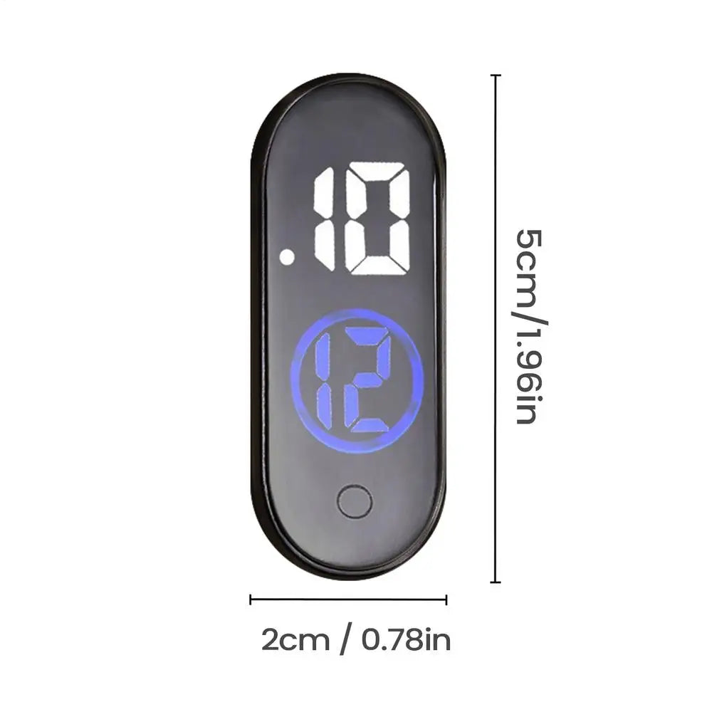 Mini Waterproof LED Digital Car Dashboard Clock – Adhesive Digital Car Clock Qme K