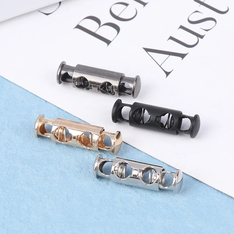 Metal Double Hole Spring Cord Lock Buckles – 10pcs Fasteners Cord Lock Buckle Qme