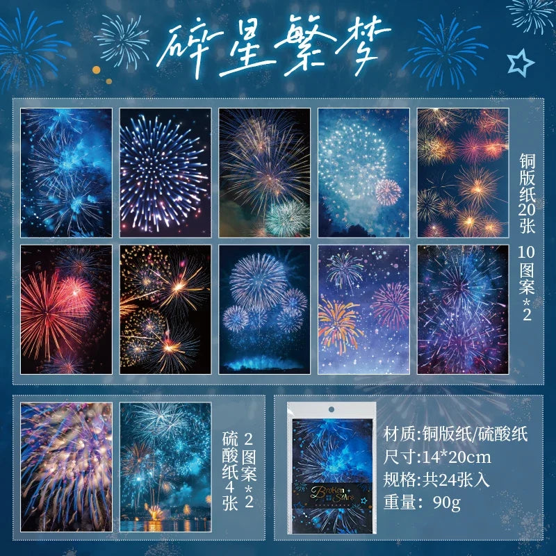 24 Sheets Tearable Scrapbooking Paper – DIY Craft & Wrapping Decorative Craft Paper Qme 3