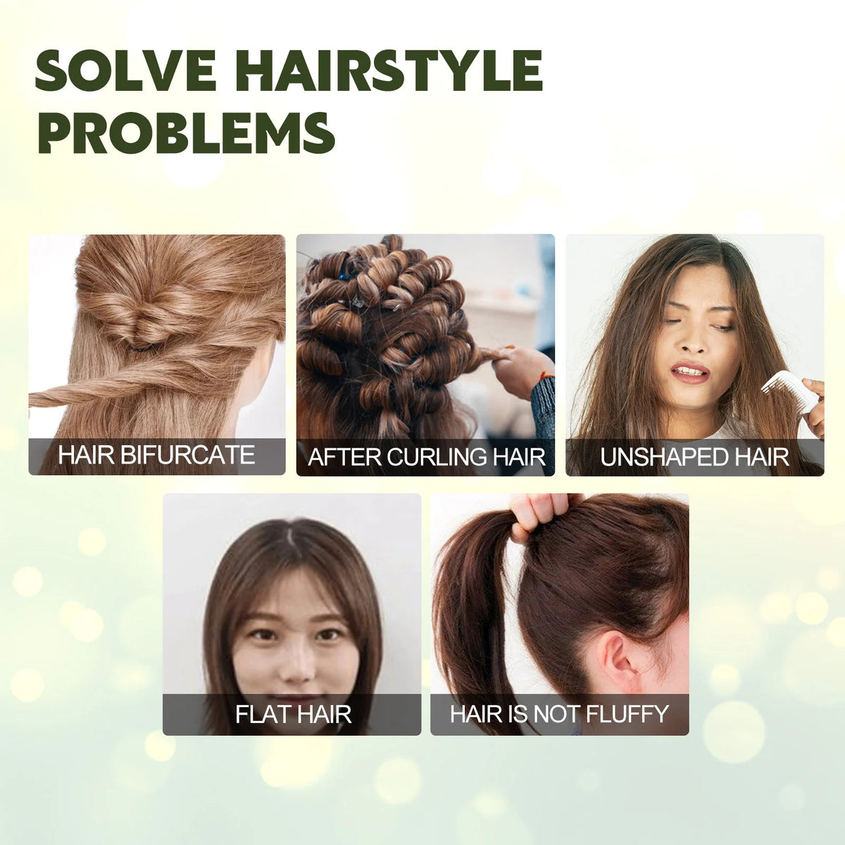 Jaysuing Curly Hair Mousse – Frizz Control, Lasting Hold Hair Styling Mousse Qst