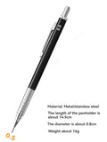 Metal Mechanical Pencil Set – Multi-Size Lead Refills 0.3–2.0mm Mechanical Pencil Set Qme 0.5mm pen