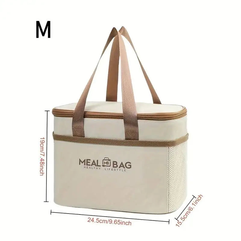 Insulated Lunch Bag – Large Capacity Waterproof Thermal Tote Insulated Lunch Bag Qme M code