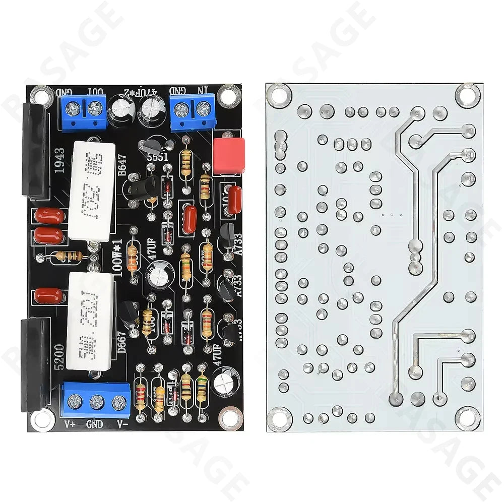 100W Mono HiFi Audio Amplifier Board 2SC5200+2SA1943 DC 35V Audio Amplifier Board Qme