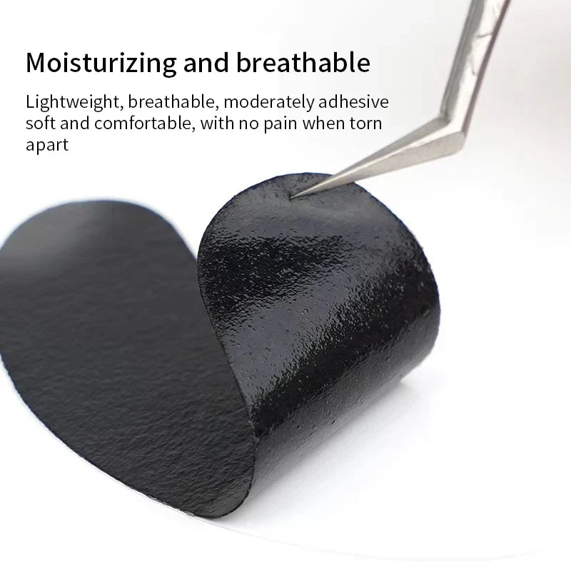 50 Pairs UV Black Hydrogel Eye Gel Pads for Lash Extensions Eyelash Extension Pads Qme