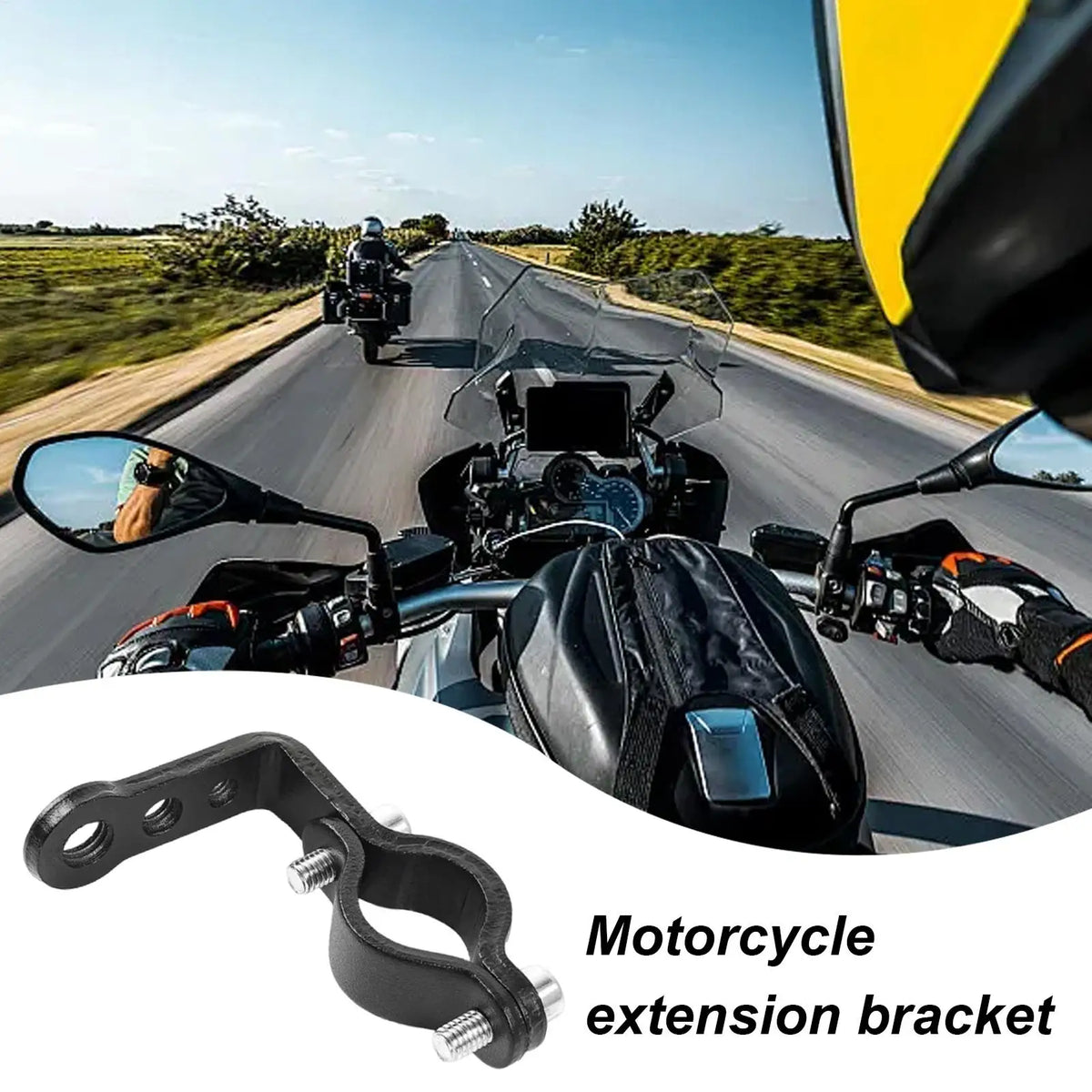 Motorcycle Handlebar Extension Bracket Spotlight Pipe Clip Handlebar Mount Bracket Qme