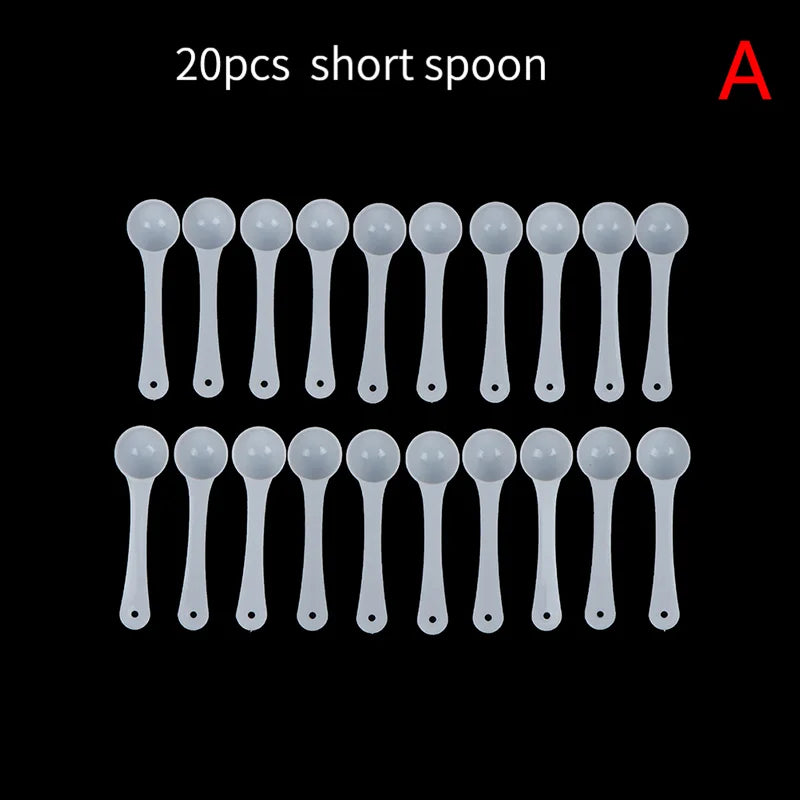 1 Gram Plastic Measuring Scoops & Spoons – Set of 20 Measuring Scoop Set Qme A 20pcs
