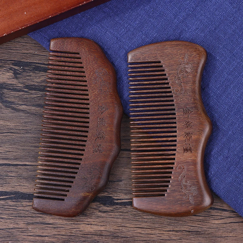 Sandalwood Hand Comb – Natural Wood Palm Relaxation Comb Palm Acupressure Comb Qme