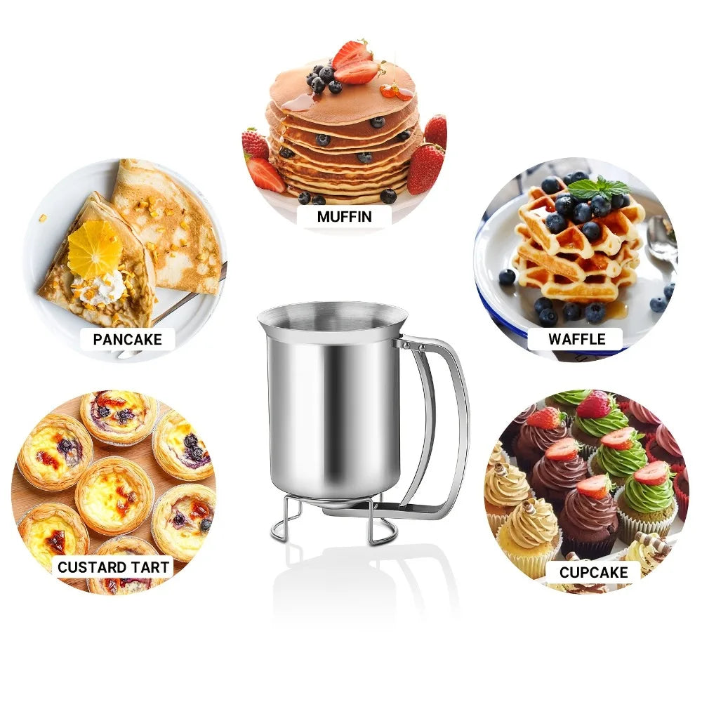 Stainless Steel Batter Dispenser – Pancakes, Waffles & More Batter Dispenser Qme