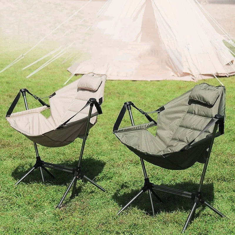 Aluminium Alloy Stargaze Recliner Folding Camping Rocking Chair Folding Outdoor Chair Qst