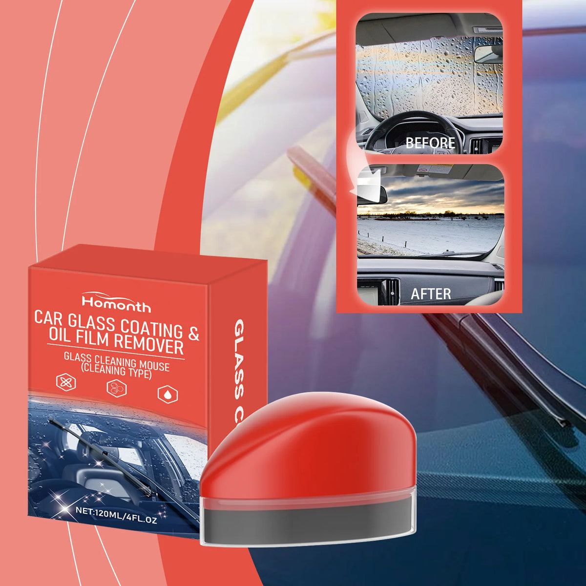 Car Windshield Glass Coating & Oil Film Cleaner Glass Coating Cleaner Qst