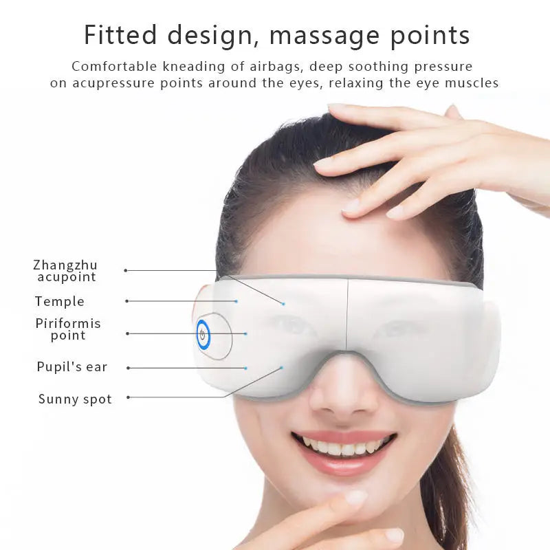 VIMYSHOW Eye Massager – Air Pressure Vibration Rechargeable Mask Eye Massager Mask Qst