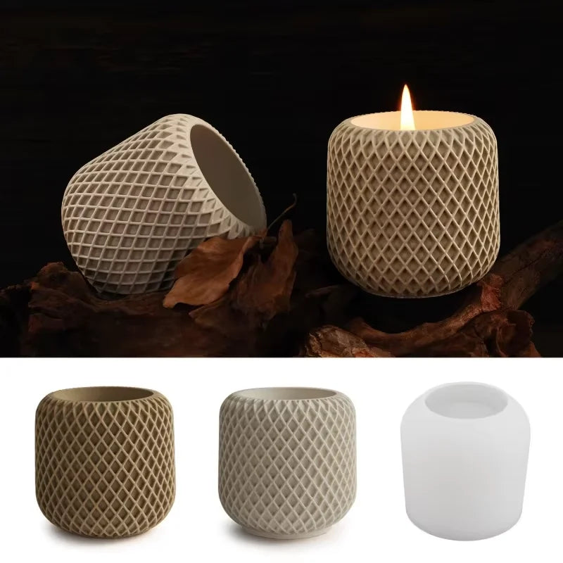 3D Mesh Irregular Silicone Mold – Candle, Concrete & Resin DIY Silicone Craft Mold Qme