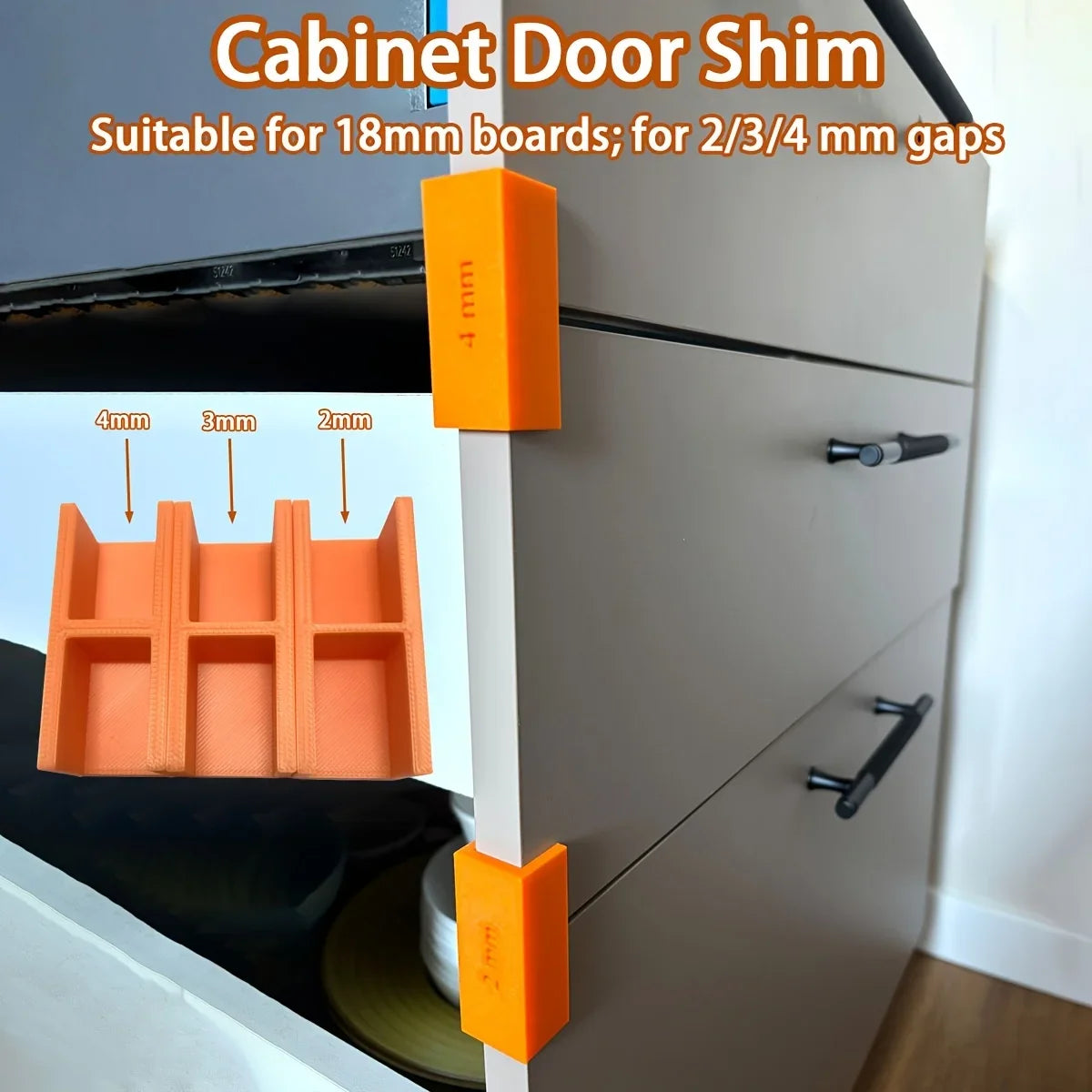 Cabinet Panel Shims & Drawer Spacers | 2mm & 3mm Woodworking Cabinet Shims Qme