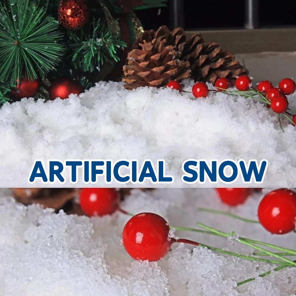 Artificial Snow Powder – Christmas Window & Indoor Decor Holiday Decoration Qst