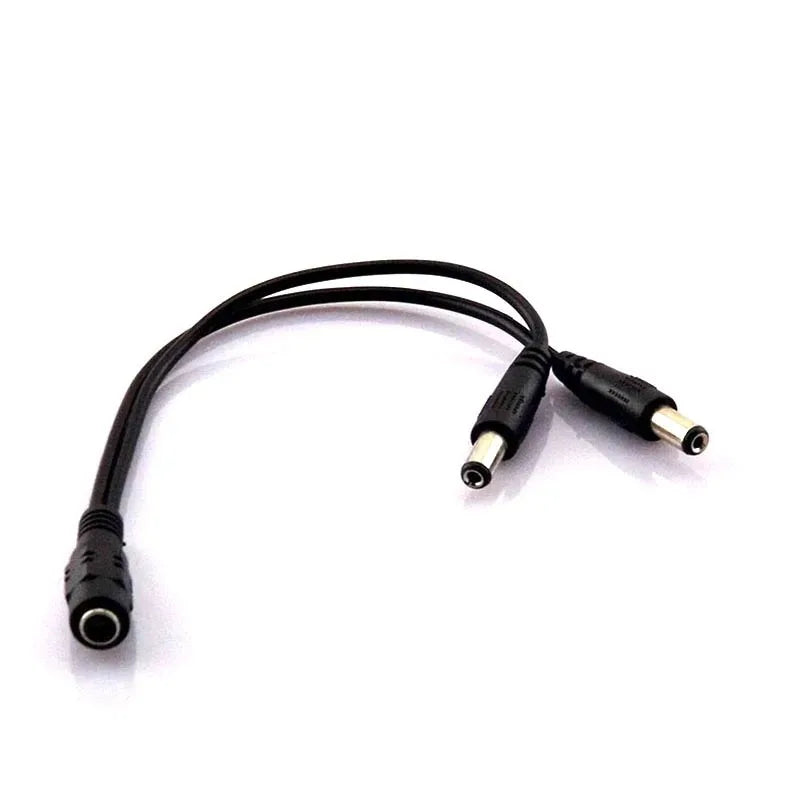 1-to-2 DC Power Splitter Cable 12V Surveillance & LED DC Power Splitter Cable Qme