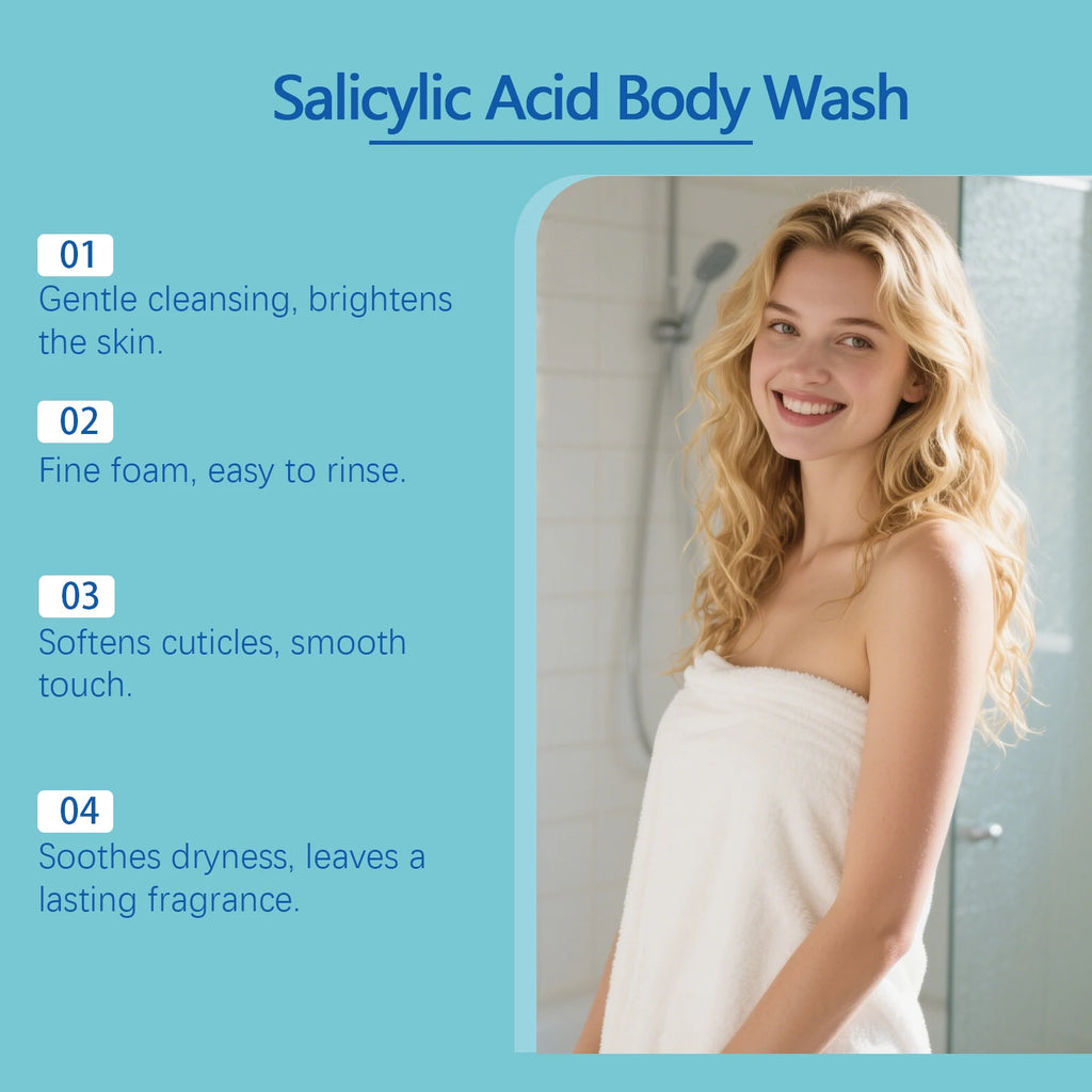 OceAura Salicylic Acid Body Wash – Exfoliating Shower Gel 100ml Exfoliating Body Wash Qst