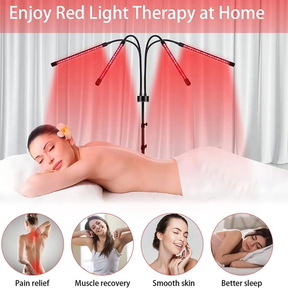 ZONGKUNG Red Light Therapy Device 660nm 850nm with Stand Red Light Therapy Lamp Qst