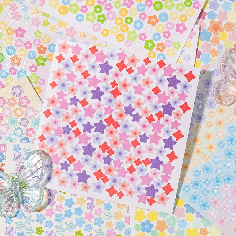 Cute Die-Cut Flash Stickers for Scrapbook, Journal & Phone Decorative Stickers Qme