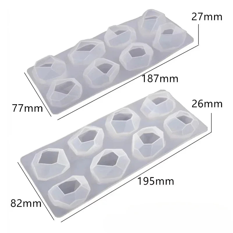 Crystal Silicone Epoxy Resin Mold – DIY Jewelry & Ice Cube Set Silicone Resin Mold Qme