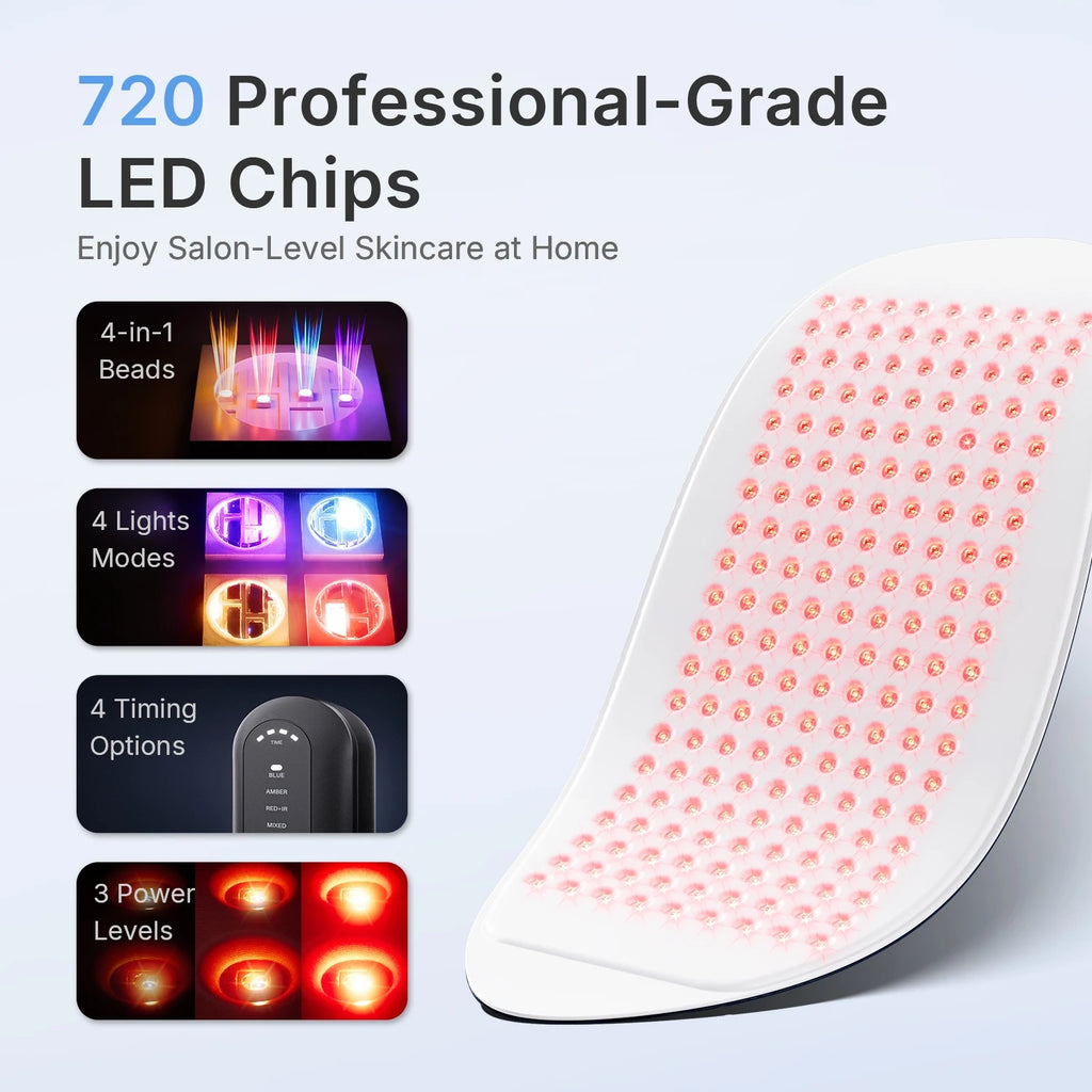 Hello Face L6 4-in-1 LED Light Therapy Mask – 720 Chips LED Therapy Mask Qst