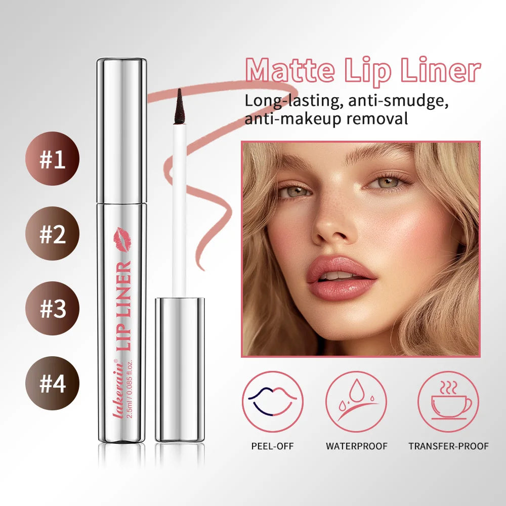 Lakerain Peel-Off Matte Lip Liner – Long-Lasting Waterproof Matte Lip Liner Qst