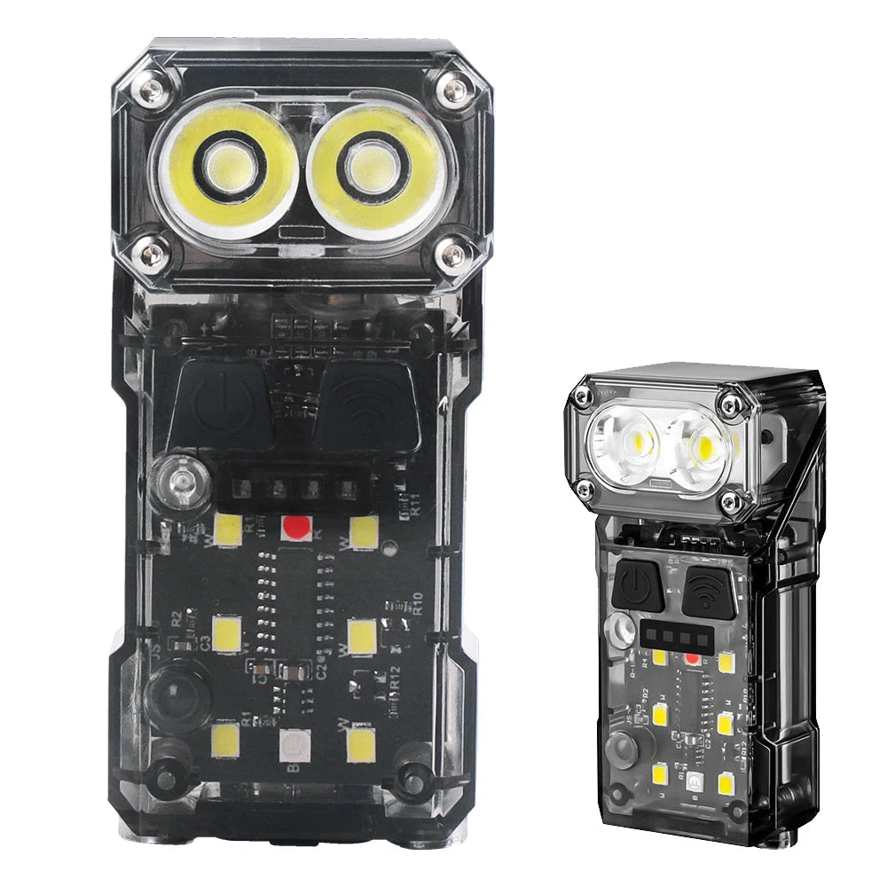 BORUIT Sensor Keychain Headlamp 800LM Rechargeable LED Clip Light Rechargeable Headlamp Qst