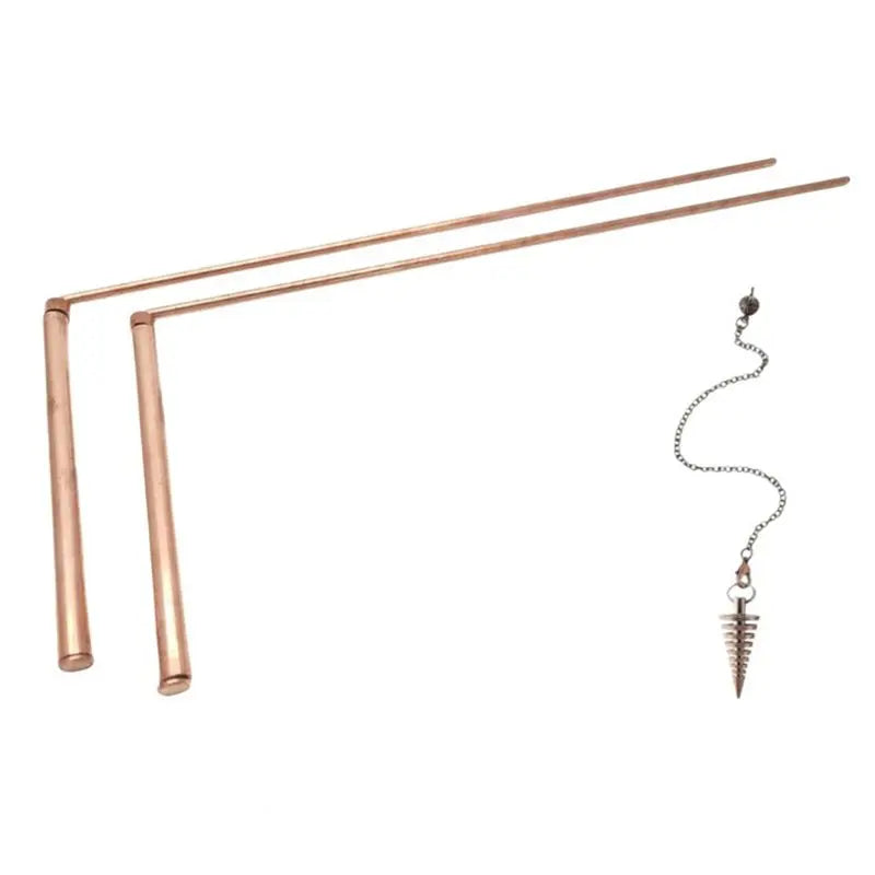 Copper Dowsing Rod Set – Water & Mineral Locating Tool Dowsing Rod Set Qme Orange