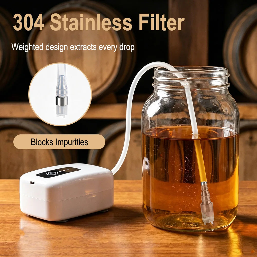 USB Electric Auto Siphon Pump – Food-Grade Beverage Transfer Beverage Siphon Pump Qst