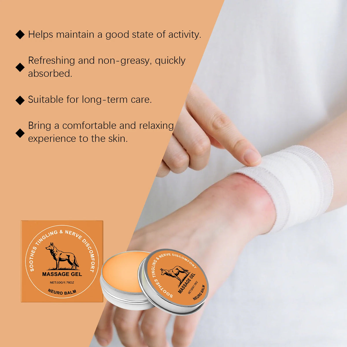 50G Joint Care Massage Balm – Nourishing Beeswax Body Balm Body Massage Balm Qst