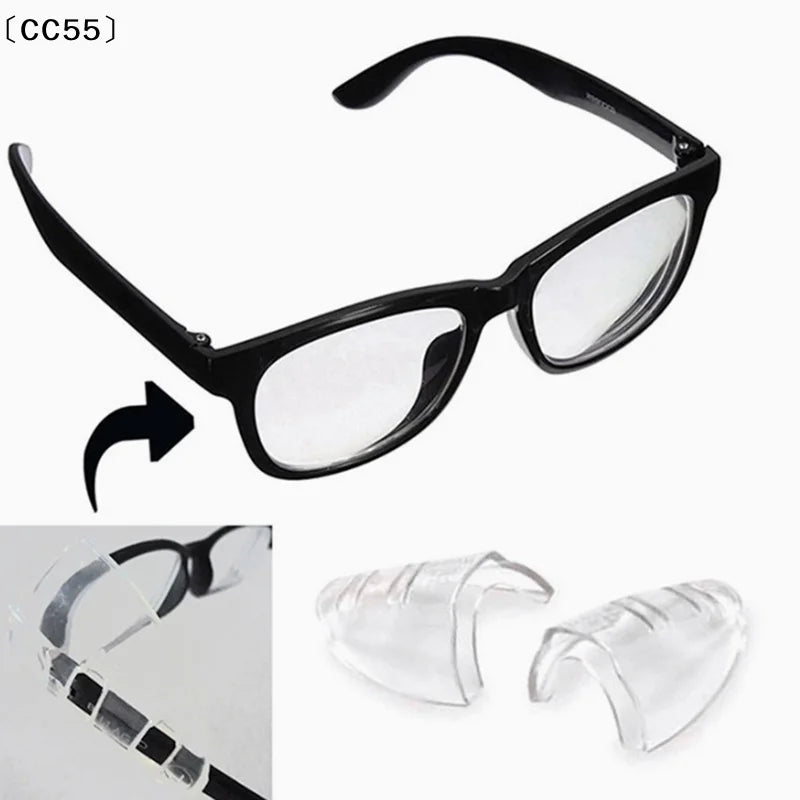 Universal Eyeglass Side Shields – Clear Flexible Safety Covers Eyeglass Side Shields Qst