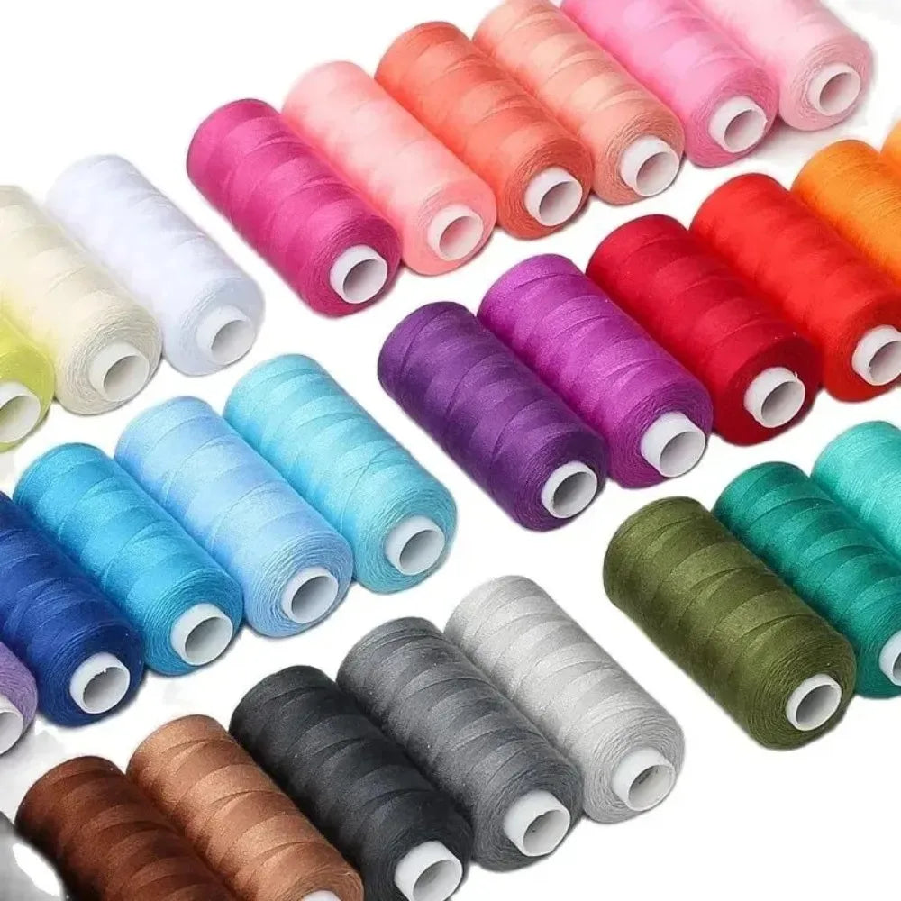 6-Roll Assorted Polyester Sewing Thread Set – Machine & DIY Sewing Thread Set Qme