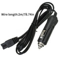 Car Refrigerator Power Cord 12V/24V DC Cigarette Lighter Cable Car Power Cable Qst Black