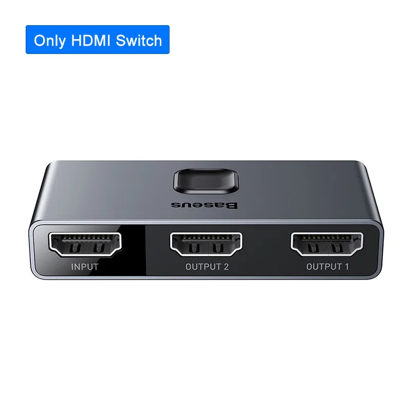 Baseus 4K HDMI Switcher Bi-Directional 2x1/1x2 HDR Adapter HDMI Switcher Adapter Qst HDMI Switch HDMI Switch